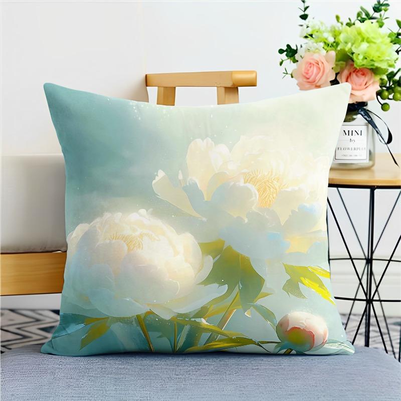 Beautiful Flower Pillowcase საერთო საცხოვრებლის დეკორაცია ოფისი მისაღები ოთახი სახლის ბალიშის ქეისი