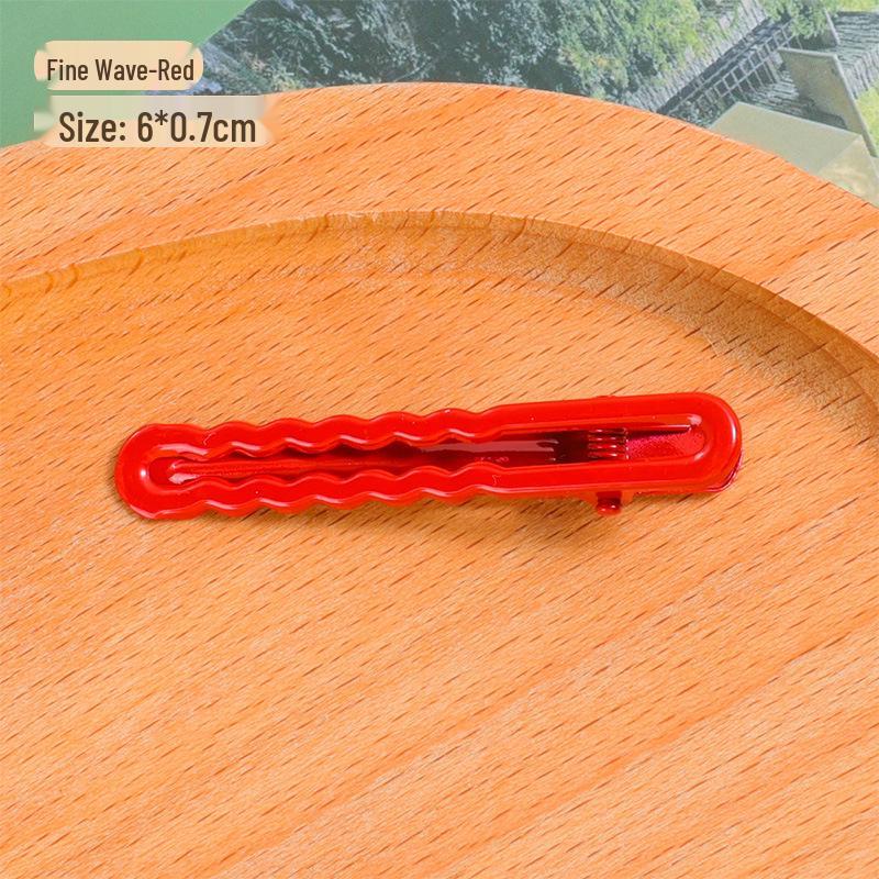 Рождественская мультяшная заколка для волос: Красная металлическая невидимка для девочек