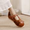 Soft Soled Genuine Leather Women's Shoes Round Toe Cowhide Versatile All Season Shoes