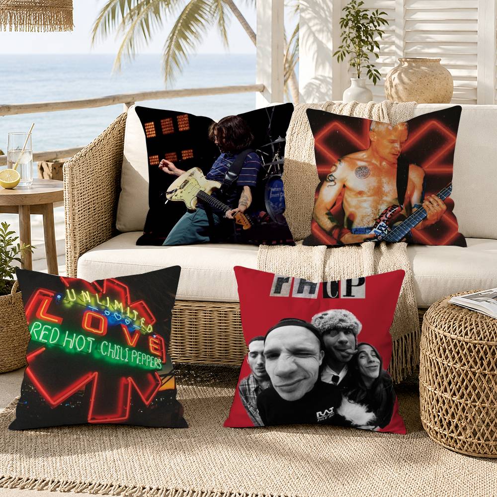 Red Hot CChili Peppers Band Pillow Case for Sofa Living Room Home Office Decor Protective Cover