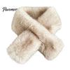 Winter Essential Clothing Accessories Faux Fur Collar Scarf for Women, Plush Neck Warmer Scarf, Fluffy Versatile Fashion Scarves, Thanksgiving