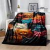 3D Cute Cat Printed Blanket Flannel Warm Blankets Soft and Comfortable Blanket Bed Linings Cubre Cama Birthday Gift