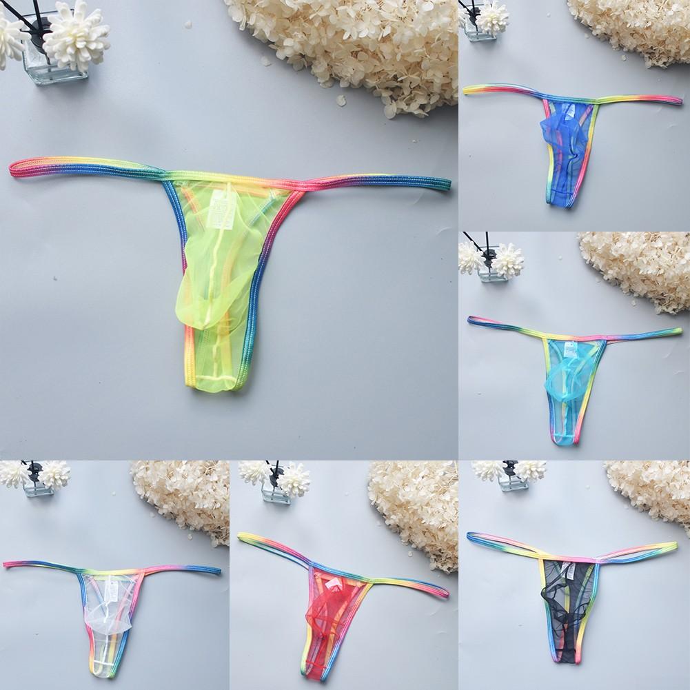 Underbukser med lav midje for menn Mesh Thong Underbukser