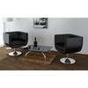 Fauteuil Ajustable Moderne Club Noir 2 pièces 160440