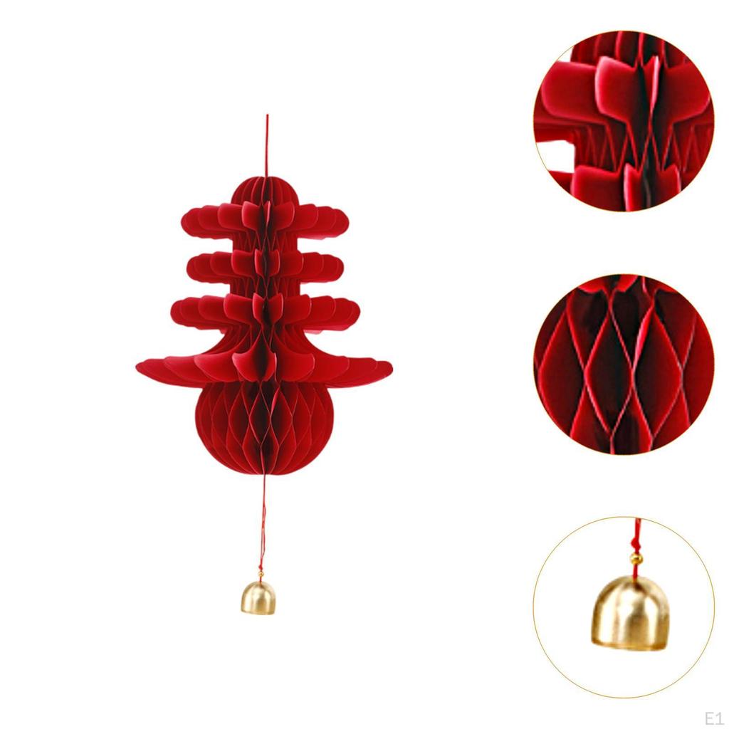 5x Chinesische Rote Laterne Glück Hängen Ornament Home Decor Leichte Partei Liefert Anhänger für