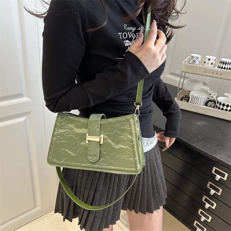 Premium Texture Temperament Casual Versatile Commuter Women's Bag Foreign Style 2025 French New Shoulder Messenger Bag Niche Bag