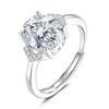 Oval Cut D Color Moissanite Ring S925 Sterling Silver Women Bridal Engagement Wedding Gift