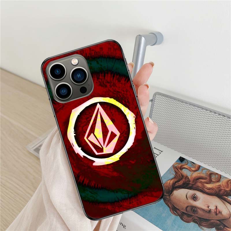 Volcom Logo Phone Case For Iphone 16 15+ Pro Max 17 Air 14 Plus 16E 13 Pro 12 Mini 11 Clear Cover Silicone Cute Shell Soft
