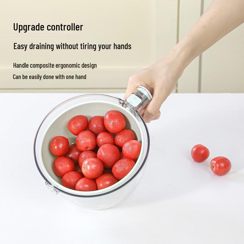 Multi-functional Double-Layer Rice & Produce Draining Basket