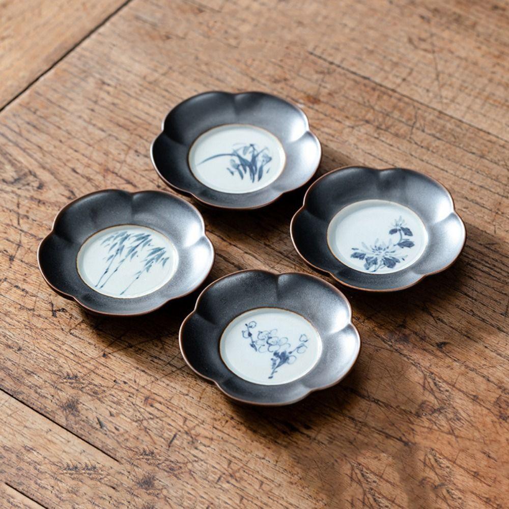 Ceramic Tea Cup Coaster Heat-resistant Insulation Pad Tableware Snack Dish  Hotel