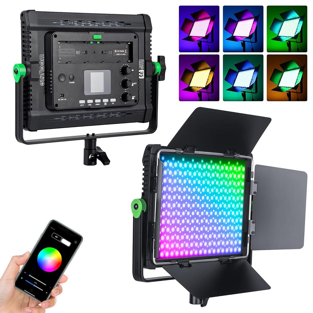 

WEEYLITE WP35 30W RGB LED Видеосвет Атмосферная Фотолампа с U-образным кронштейном (Нет батареи) US Plug
