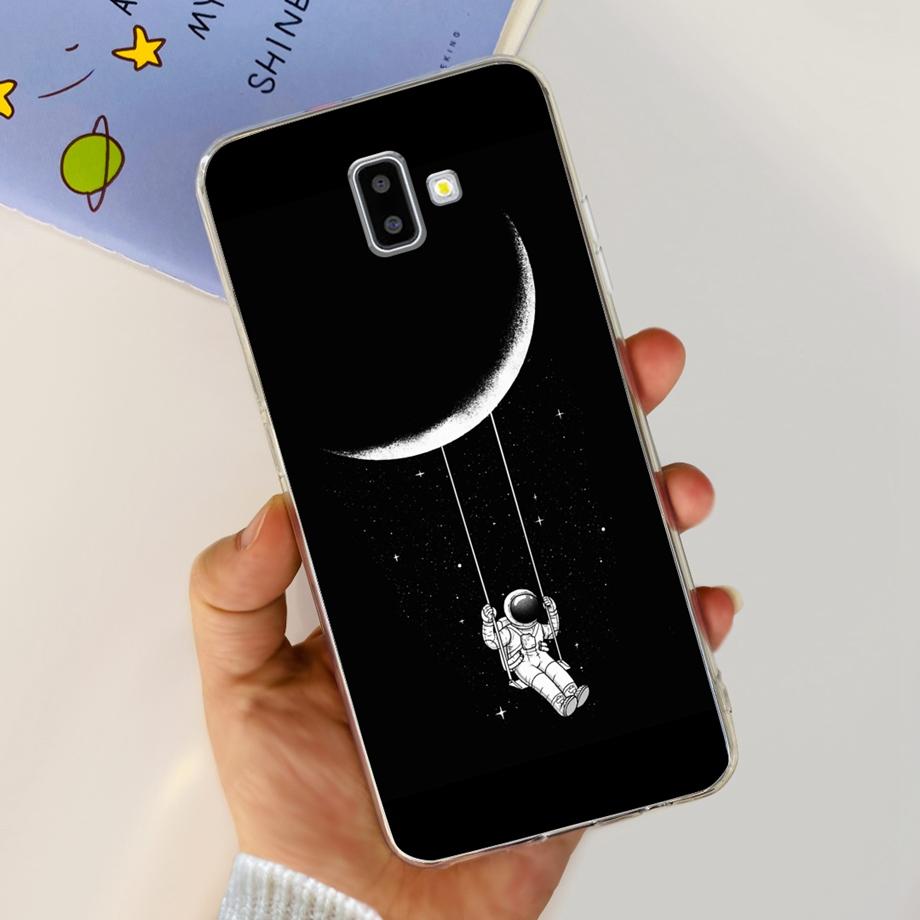 Silicone Phone Case For Samsung Galaxy J4 J6 Plus J8 2018 Oil Flower Fashion Soft Back Cover On Samsung J6 2018 J6+ J610F Case