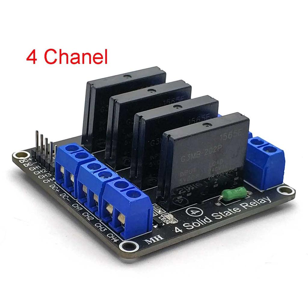 5V 12V 24V Relay 1 2 4 Channel SSR Low Level Solid State Relay Module 250V 2A for Arduino