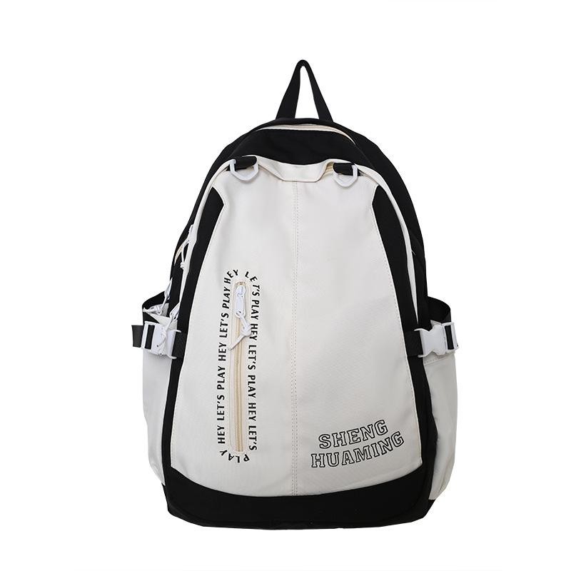 

Female students schoolbag letters large capacity literature and art junior high school students color matching daily commuting backpack чорний
