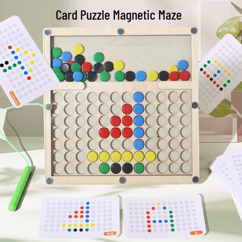 

Wooden Children s Pen Control Puzzle Game for Early Learning