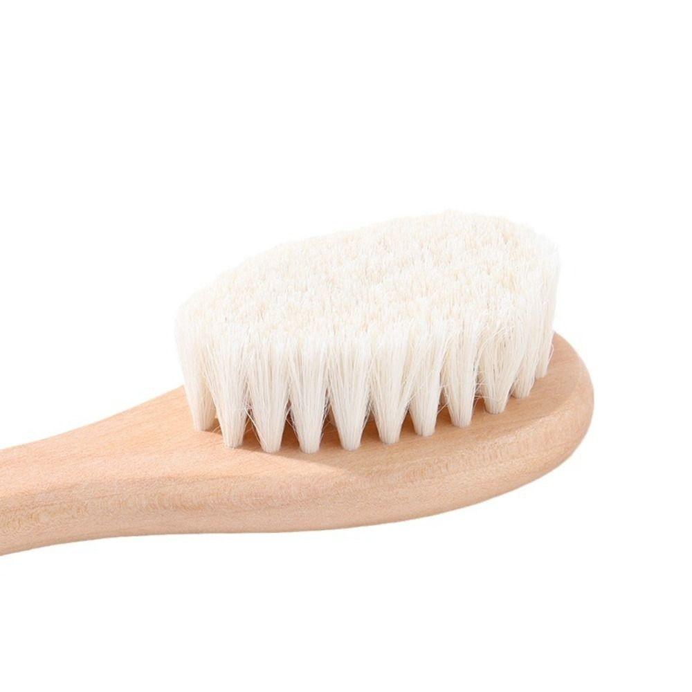 2pcs Portable Beech Wood Bath Comb Set Soft Wool Care Hair Brush Soothing Brush Shower Gift Shower Accessories