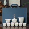Hand-painted Unglazed Ceramic Kung Fu Tea Set