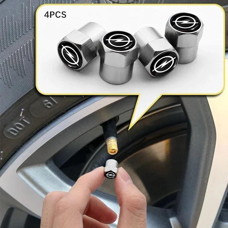 4PCS New Metal Car Wheel Tire Valve Air Stem Cap For Opel Corsa Astra Insignia Vectra Zafira Meriva Mokka Grandland Vivaro