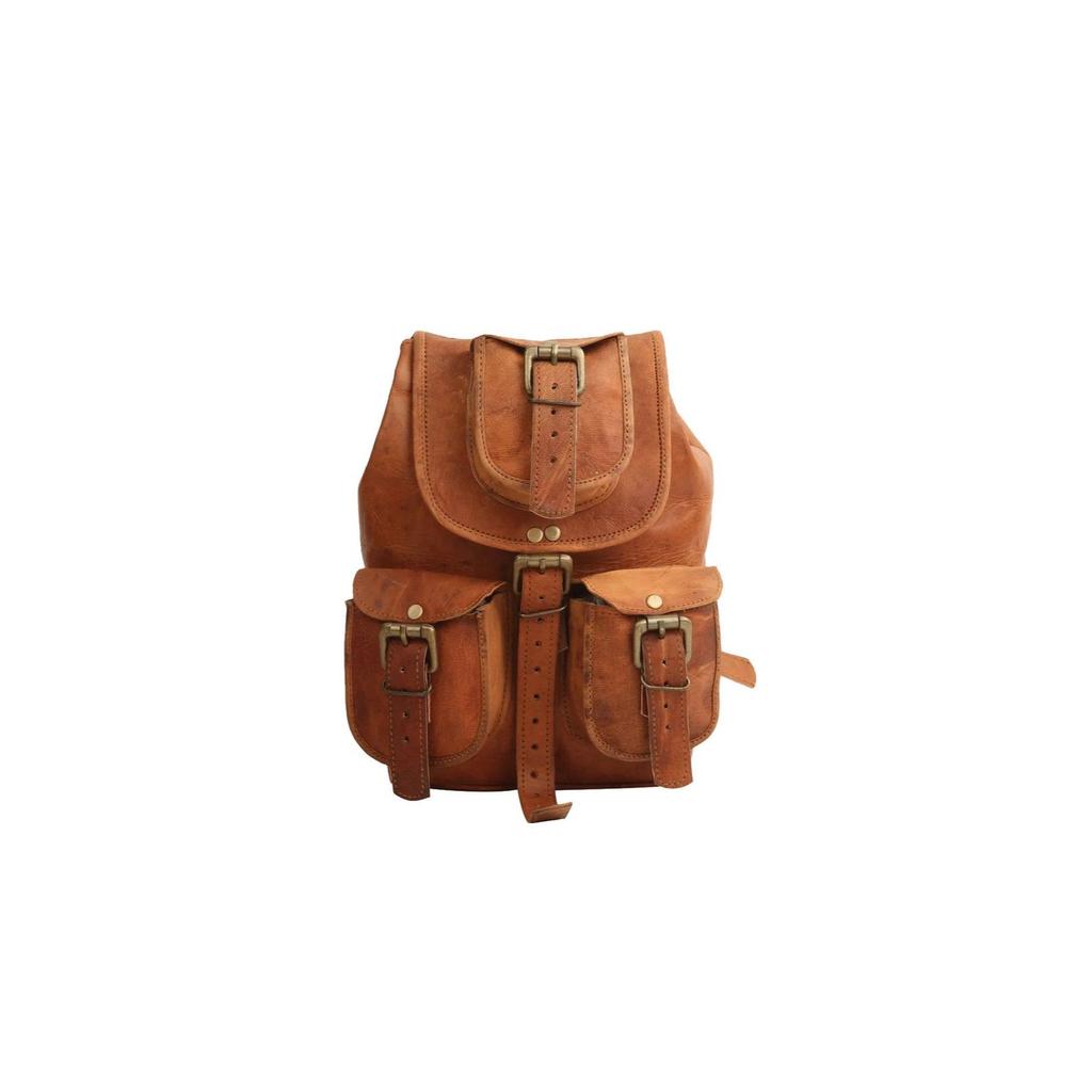 Genuine Leather Backpack | Vintage Backpack | Leather Rucksack, Full Grain Leather | Backpack with Pockets