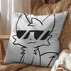 Beautiful Cat Cute Meme Boykisser Pillow Case Sofa Living Room Bedroom Headboard Backrest Cushion Square Cushion Nap Time