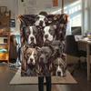 Pitbull and Leaves,pattern Flannel Blanket, High Quality Comfortable for All Seasons, Home Decor, Warmth and Comfort, Perfect for Gifts.