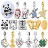 Charms Pendant 925 Silver Openable Closable Cat Nesting Doll Lucky Cat Beaded Fit Bracelet DIY Women Jewelry