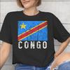 Summer Republic Of Congo Congolese Flag T Shirt for Unisex Unisex 100 Cotton Tshirts Short Sleeve Tops