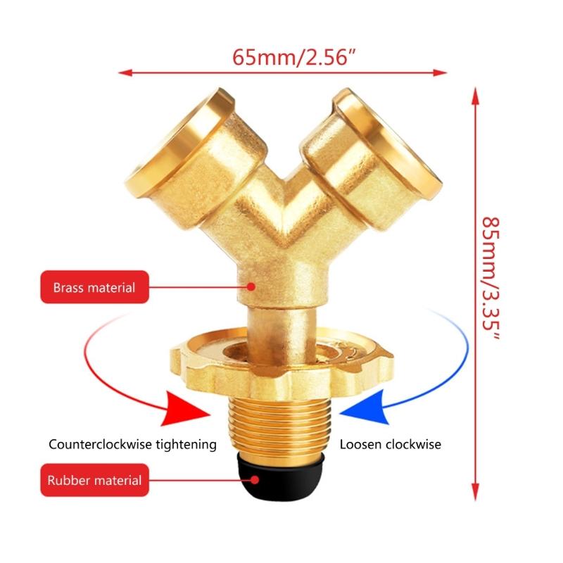 Brass Pressure Reducing Device Durable Brass Pressure Relief Device Long Lasting Brass Pressure Adjuster for Gas Tank