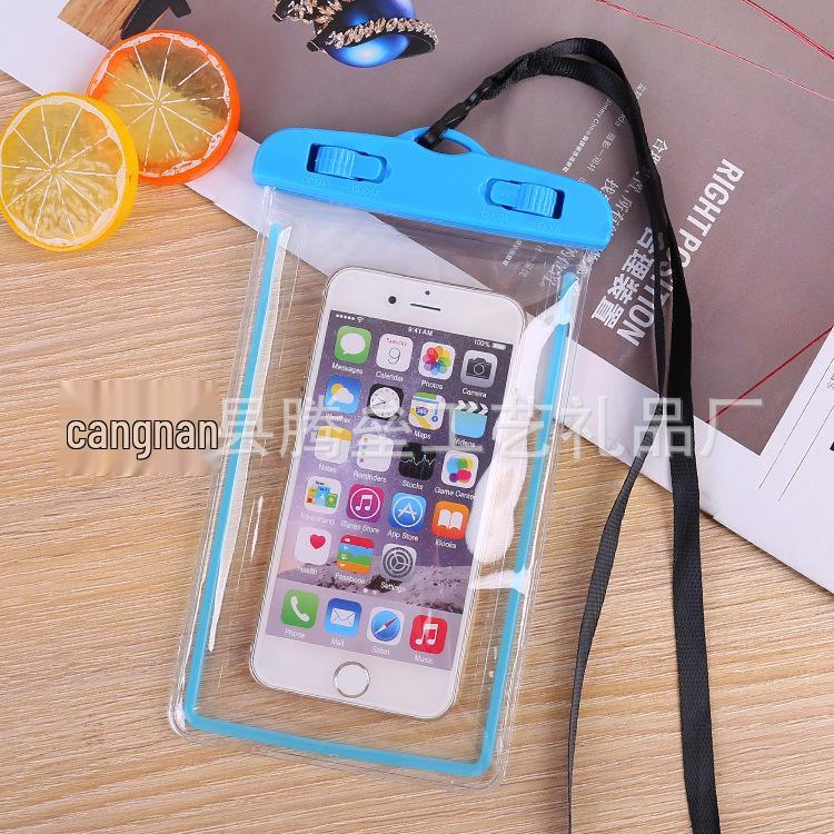 PVC Transparent Luminous Waterproof Phone Bag for Swimming, Photos, Diving, with Customizable Logo