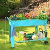 Raised Planter Box Beds with Wheels Legs Elevated Garden Bed for Indoor Outdoor Large Metal Mobile Planter Box with Bottom Shel