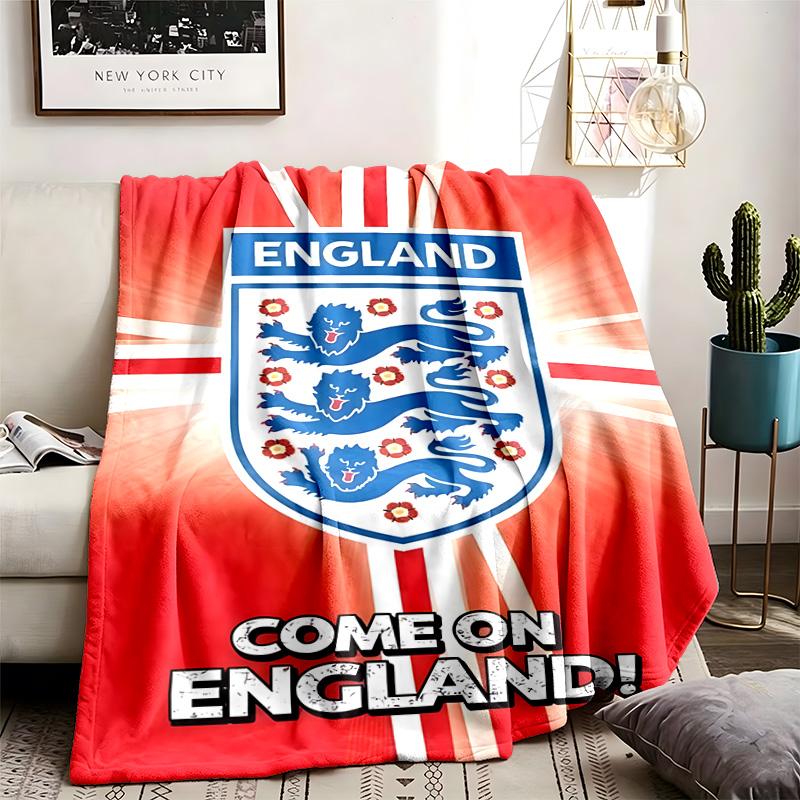 England National Football Team Theme Personalized Outdoor Flannel Blankets Soft And Suitable For All Seasons Perfect For Sofas Beds And Camping