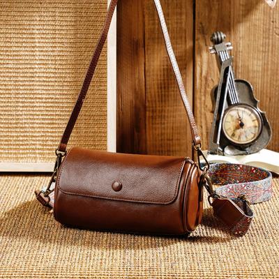 Retro Niche Bag Women'S Tide High Fashion Texture Shoulder Bag Versatile Broadband Messenger Cylinder Bag