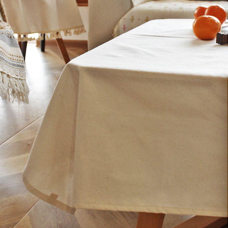 

Scandinavian Ins White round Tablecloth Simple Coffee Table Pure Color Cotton Linen Fabric Photo Background Picnic Blanket Dust Towel Hemp color (hemmed) 70*70cm