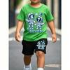 67 Astronaut Printed 15 Colors Men's T-shirt and Shorts 2 Piece Set Summer Home Outdoor Casual Outfit Men's and Women's Sports Set