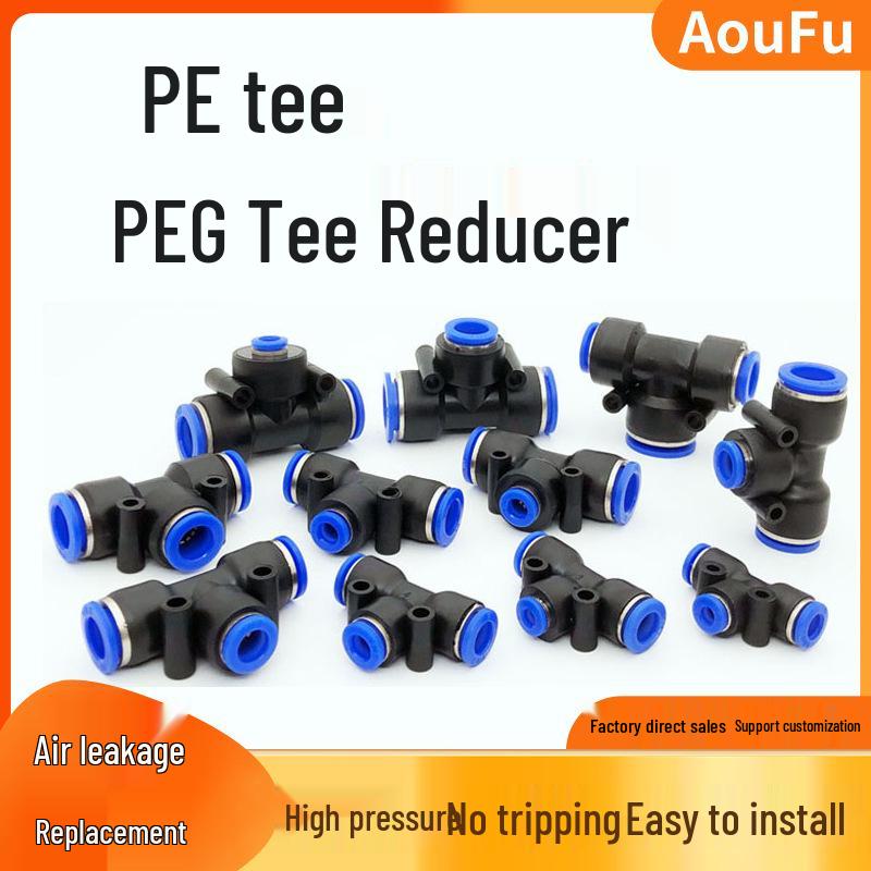 Pneumatická T-redukce rychlospojka pro PE trubky (4-14 mm)
