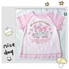 Playful Pink Candy T-shirt - Soft Cute Short Sleeve Y2K Replica Two-Piece Top for Girls