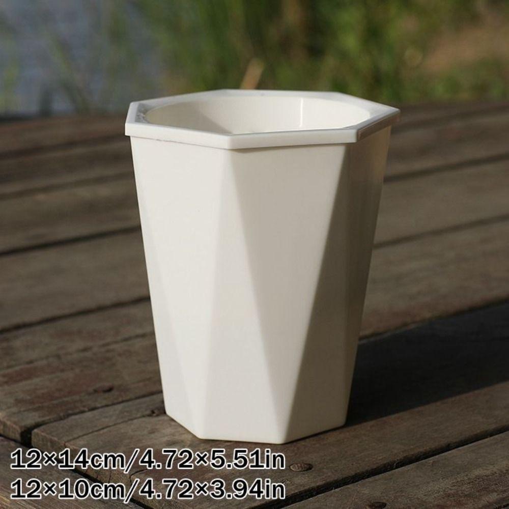 with Clear Saucer Reservoir Plant Pot with Drainage Hole Desktop Plants Pot