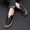 Men's solid-colored casual fashionable low-top loafers comfortable fisherman shoes round-toed flat shoes all-season casual shoes