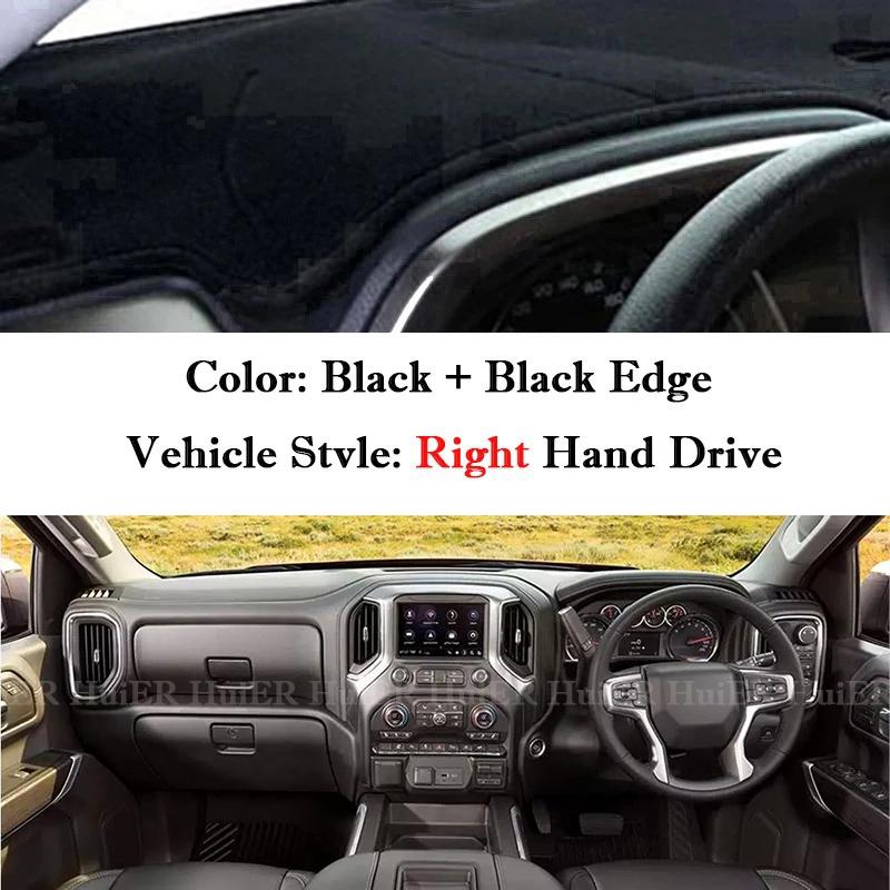 Car Dashmat Cover Dashboard Mat Protective Pad for Chevrolet Silverado GMC Sierra 2007-2013 Anti-Slip Mats Interior Accessories