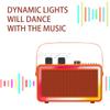 Retro Karaoke Wireless Bluetooth Speaker Microphone All In One Outdoor Family Gathering Set KTV Dual Mic LED