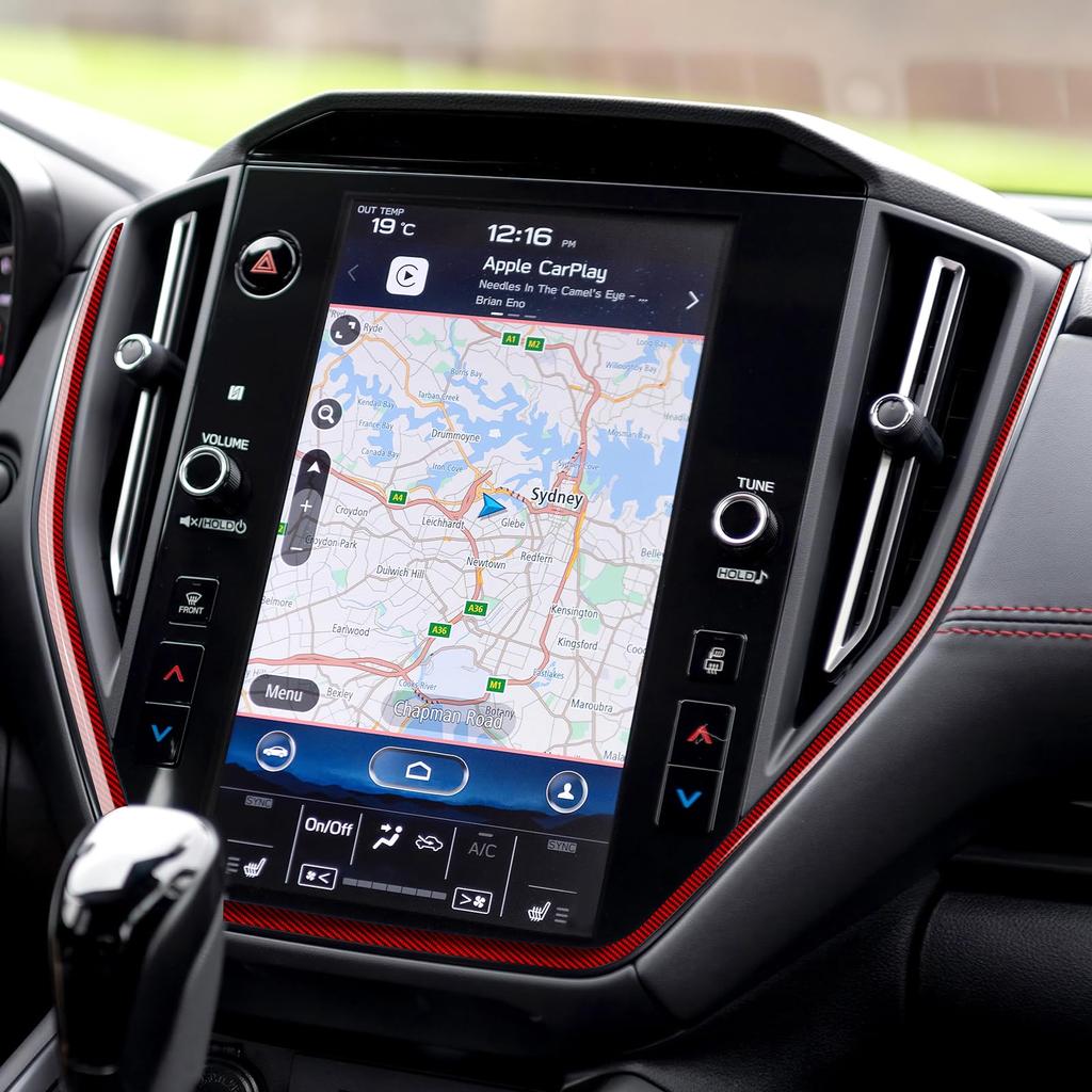 AIRSPEED Carbon Fiber Interior Accessories for Subaru Crosstrek GU Series 2024 Center Control and Navigation Screen Decorative Frame Stylish