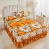 Printed Bed Skirt, Skin Friendly and Comfortable Bed Skirt, Bed Sheet, Pillowcase, 3pc Bedding Set, Lace Bed Skirt, Bedding