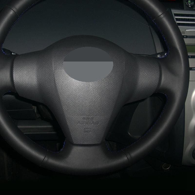 Car Steering Wheel Cover For Toyota RAV4 Yaris Urban Cruiser Vanguard Scion xB xD DIY Handsewing Black Microfiber Leather
