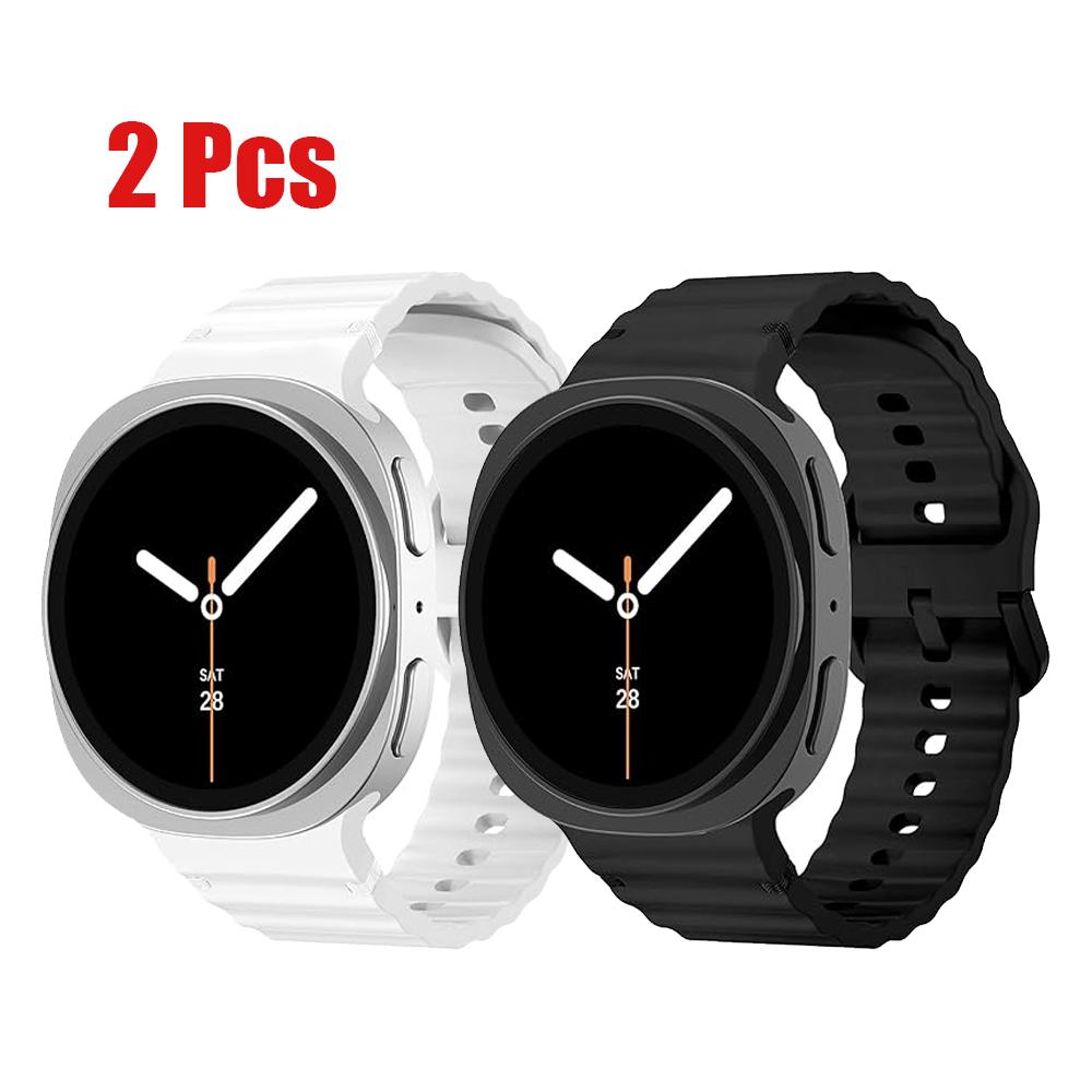 Straps for Samsung Galaxy watch 8 44mm 40mm 2 Pcs Belt Silicone Sport Wrist Bracelet Correa Galaxy watch 8 classic 46mm Bands