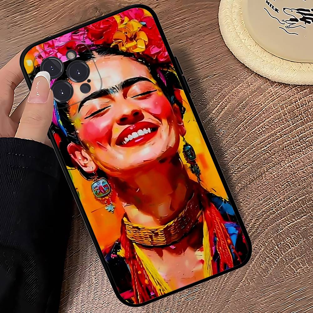 Fashion F-Frida K-KahlosS Phone Case For IPhone 16 15 14 13 12 11 17 Pro Max Simplicity Back TPU Soft Case