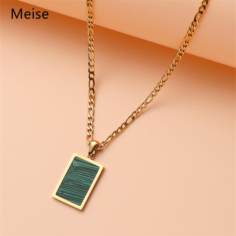 New Arrivals Autumn/Winter Seiko Inlaid Necklace Titanium Steel Electroplated Gold Inlaid Shell Sweater Chain