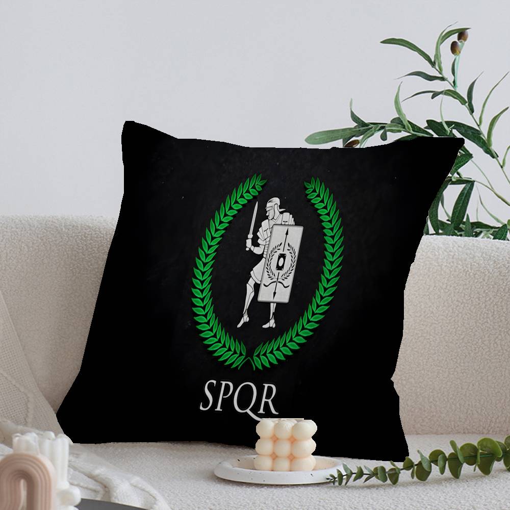 R-Roman S-SPQR Personalized Pillow Dust Cover Bedroom Kids Party Decoration Pillowcase Birthday Children Gift