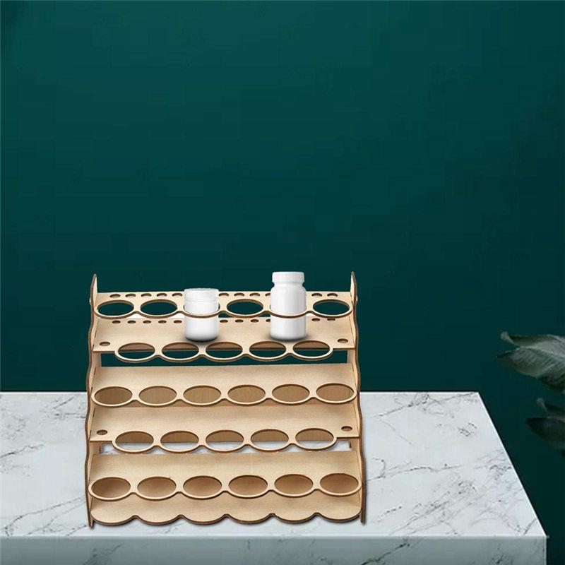 M-Modern-Model Paint Organizer Simple Multi-Layer Delicate Convenient Paints Holder DIY Pigments Shelf With Multiple Slots