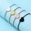 Heart-Shaped Stainless Steel Chain Bracelet