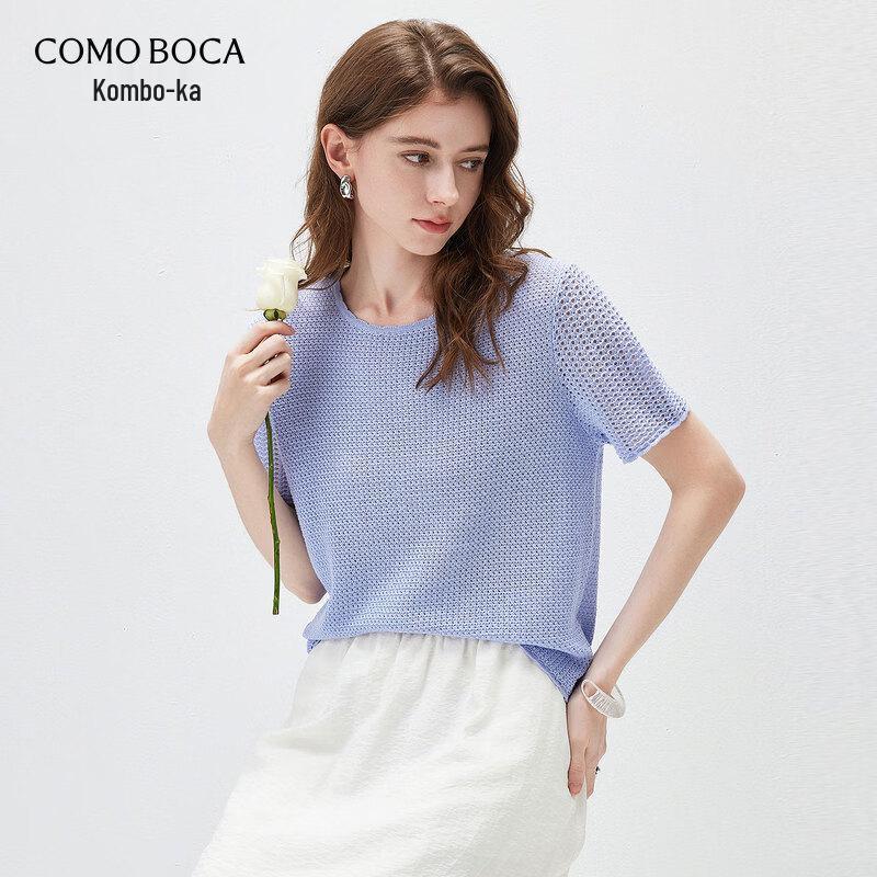 Kemon Boca Women s Linen Blend Plaid Knit T-Shirt 2XL